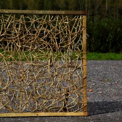 Panneau déco en osier désactivé autoclave